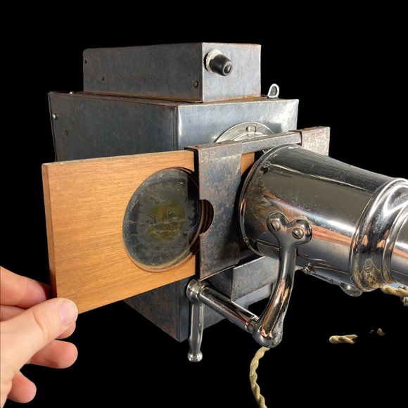 Antique Magic Lantern Slide Bulb Projector Late 1800s + Extra Slides *WORKS* - Picture 3 of 16